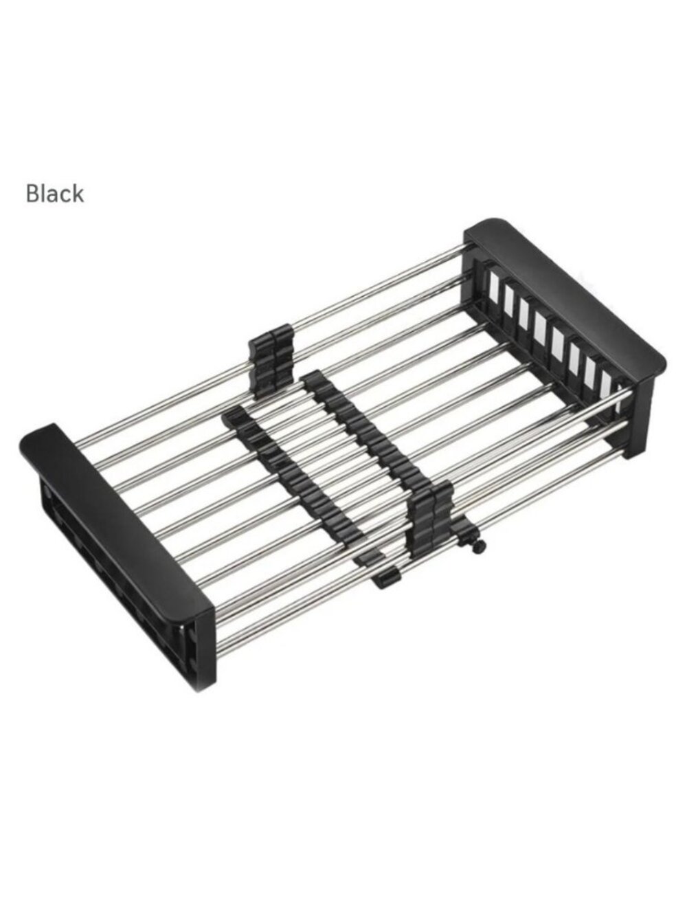 Over-The-Sink Dish Drying Rack Adjustable Stainless Steel Organizer Kitchen